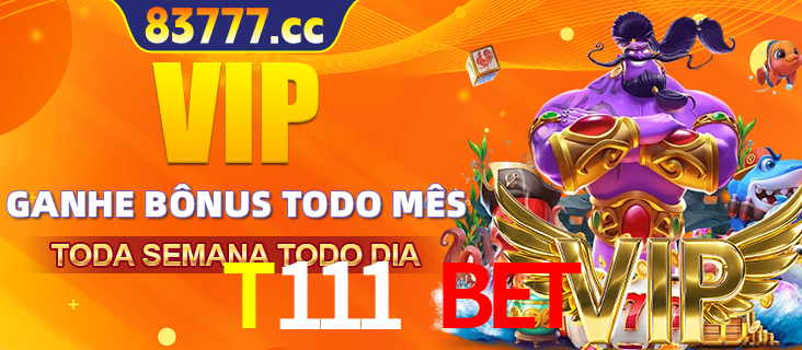 Banner promocional do T111 bet oferecendo 100% de recompensas adicionais contínuas para quem fizer o login diário (Daily sign-in), com um mascote de coelho.
