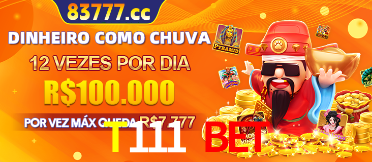 Banner do programa de recompensas Recomende para amigos do T111 bet, detalhando os bônus por convidar amigos, com prêmios que chegam a R$288.888.