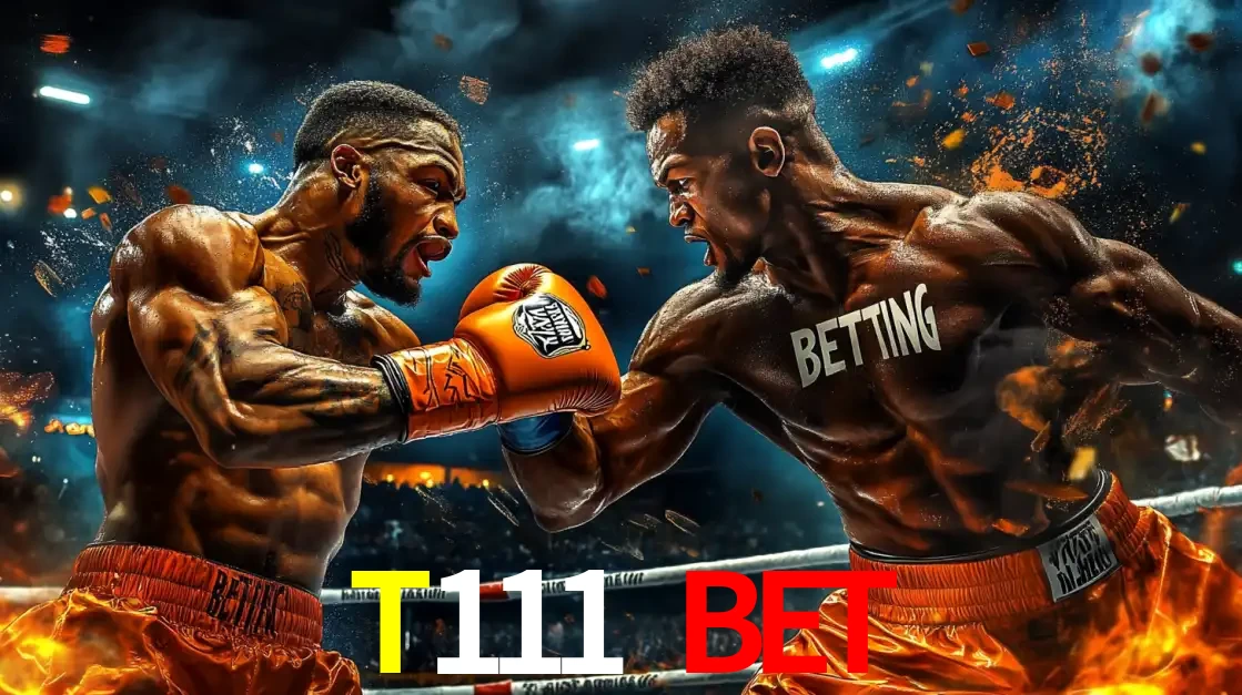 Dois boxeadores em uma luta intensa e explosiva, representando a adrenalina e as oportunidades de apostas em esportes de combate disponíveis na plataforma T111 bet.